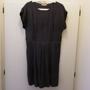 Rebecca Taylor silk short sleeve dress leopard print